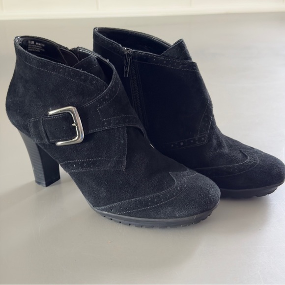 Aerosoles Mentor Suede Heeled Booties Size 8.5 - Picture 2 of 13